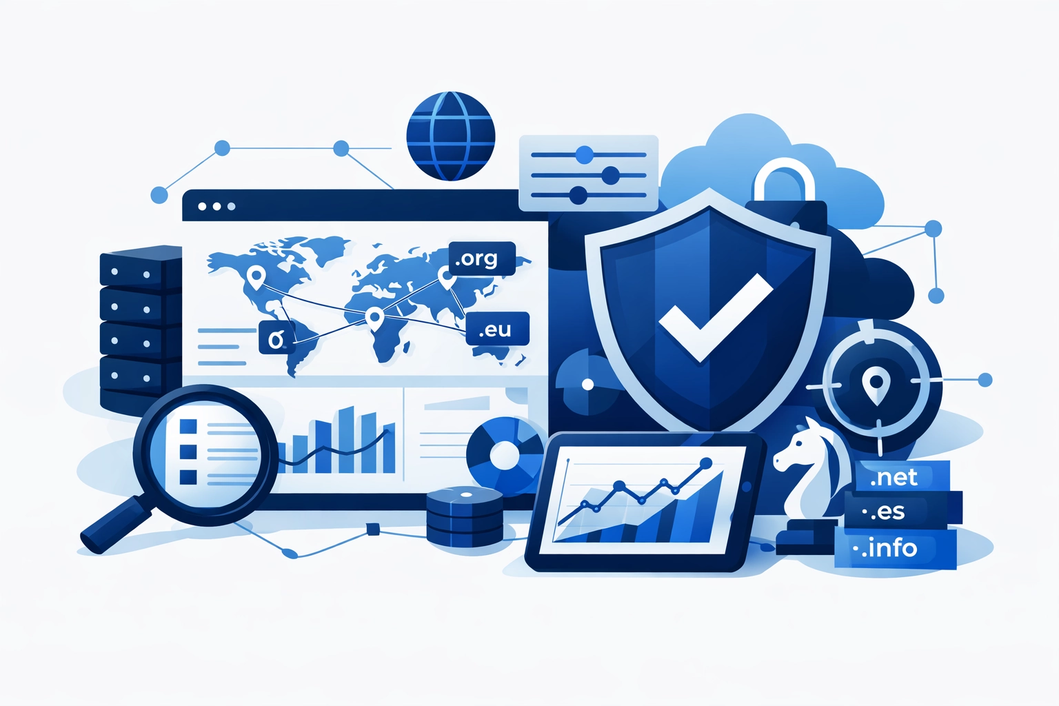 Gobernanza y monitoreo de carteras de dominios mult-TLD: un marco práctico para defender la marca y el rendimiento