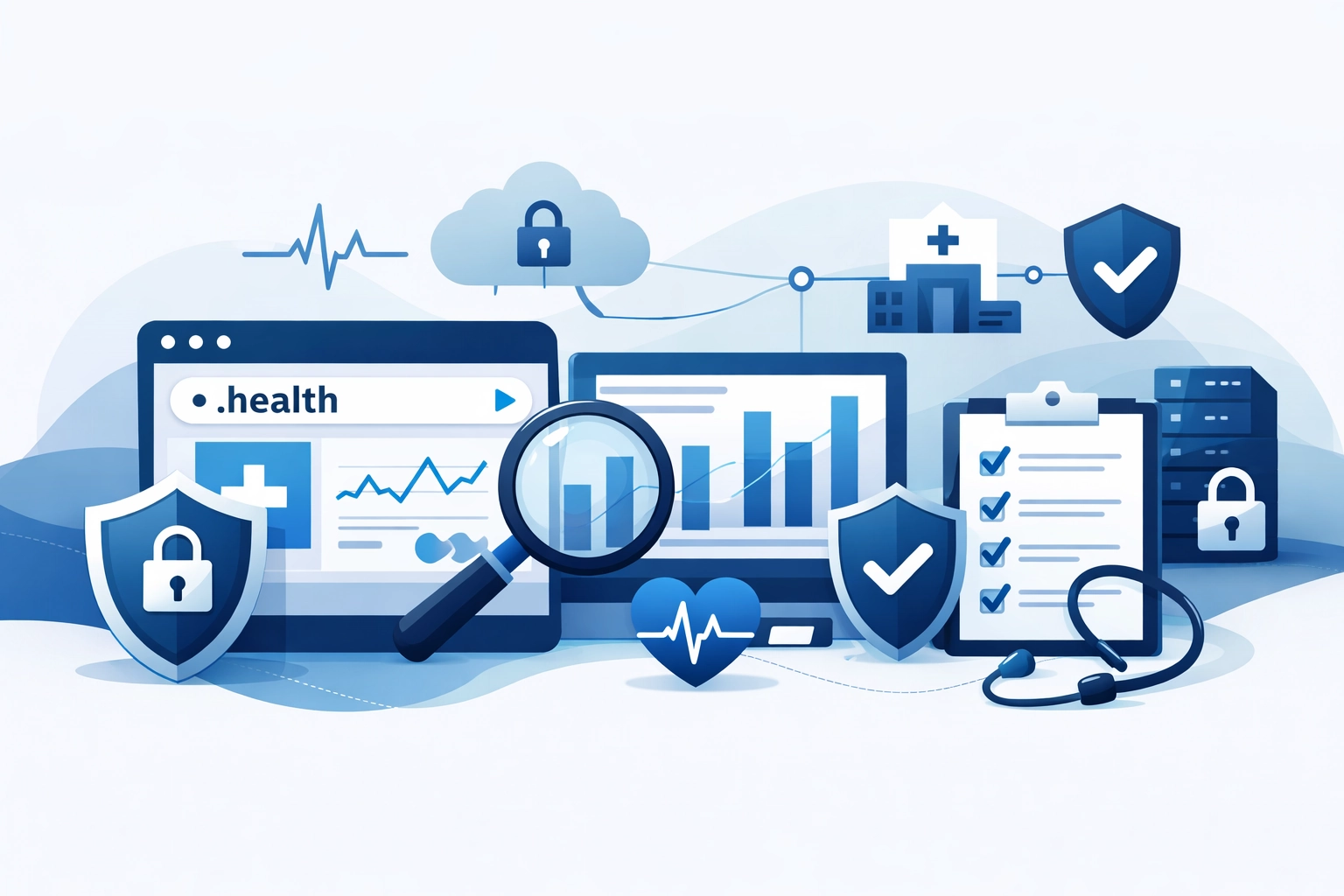 La salud de tu cartera de dominios .health: evaluación integral de rendimiento, seguridad y cumplimiento para sitios de salud digital