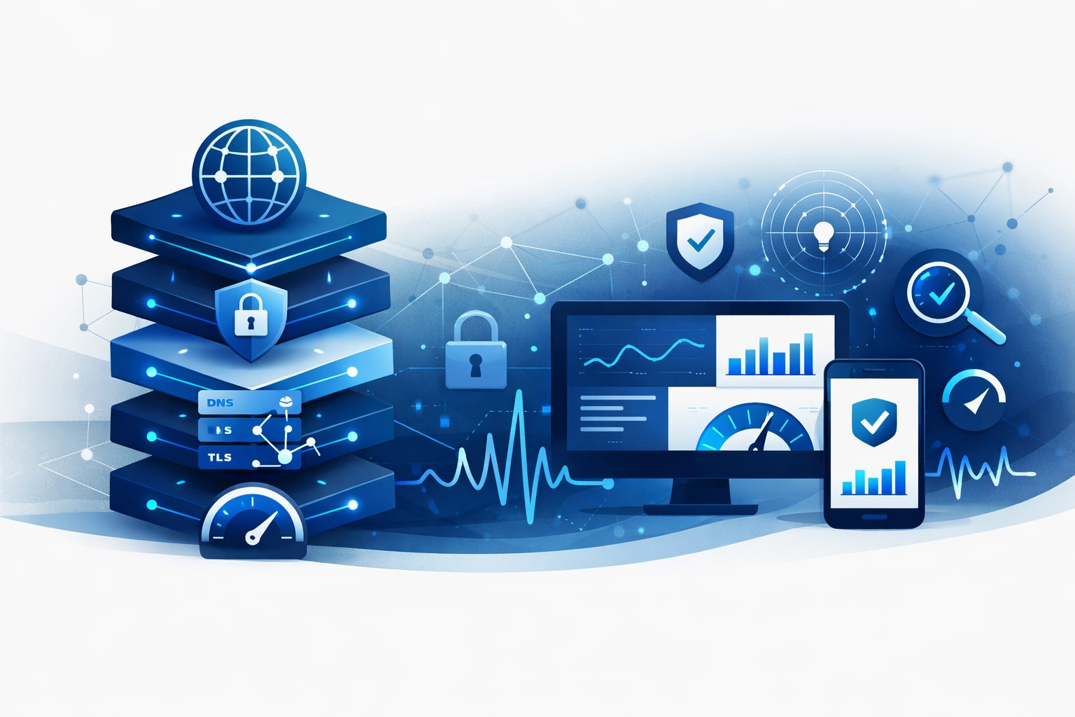 Observabilidad proactiva de carteras mult-TLD: marco de 5 capas para DNS, TLS y CWV