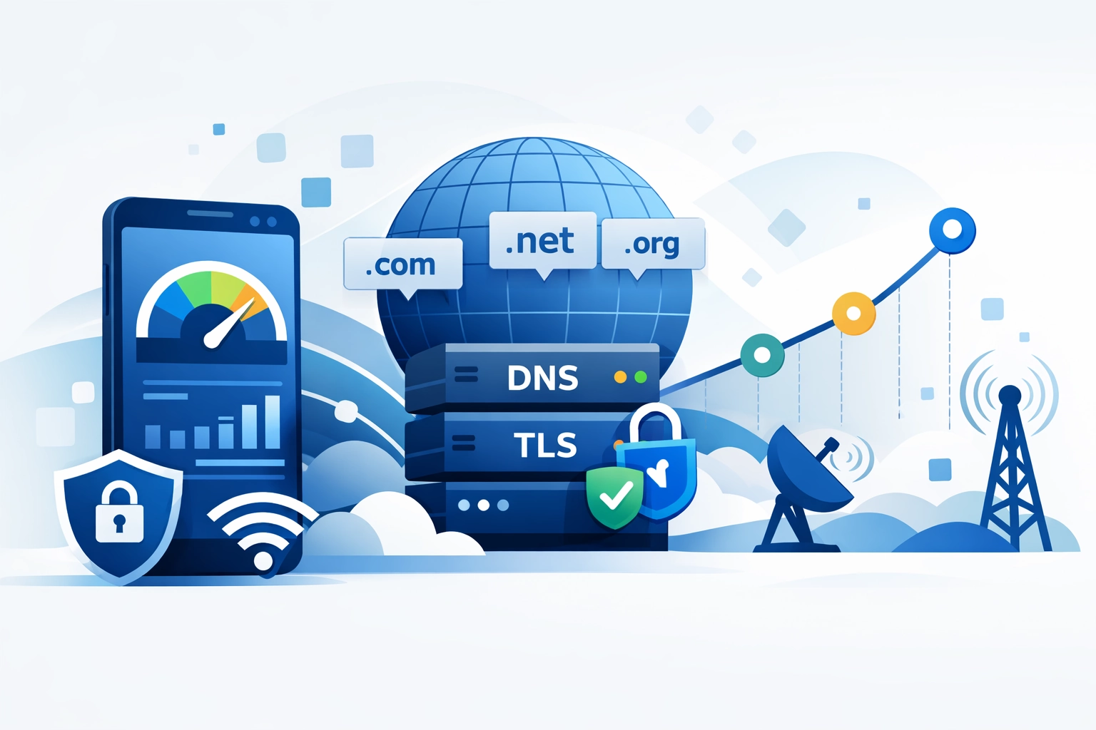 Sincronía DNS-TLS para CWV en carteras mult-TLD: observabilidad para una experiencia móvil consistente