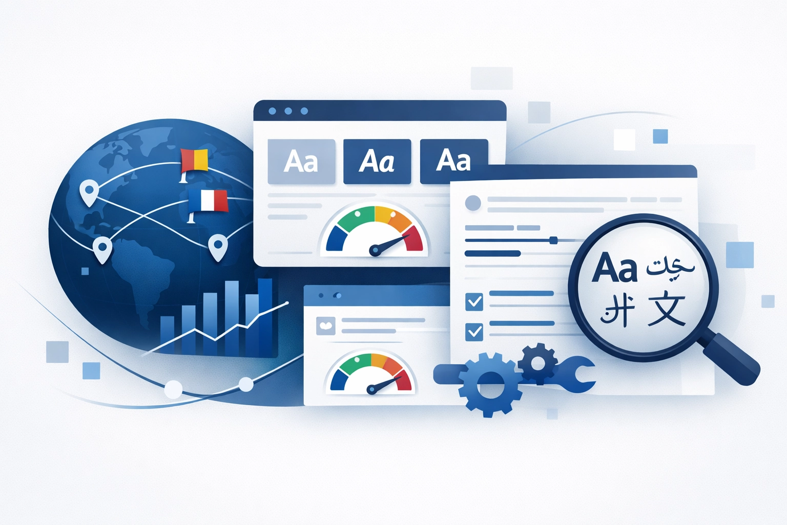 Tipografía eficiente para CWV en carteras mult-TLD: optimización de fuentes y experiencia multilingüe